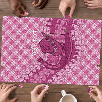 Alaka Hawaii Cowboy Palaka Motifs Personalised Puzzle Paniolo Festival Puakenikeni Lei LT14 - Polynesian Pride