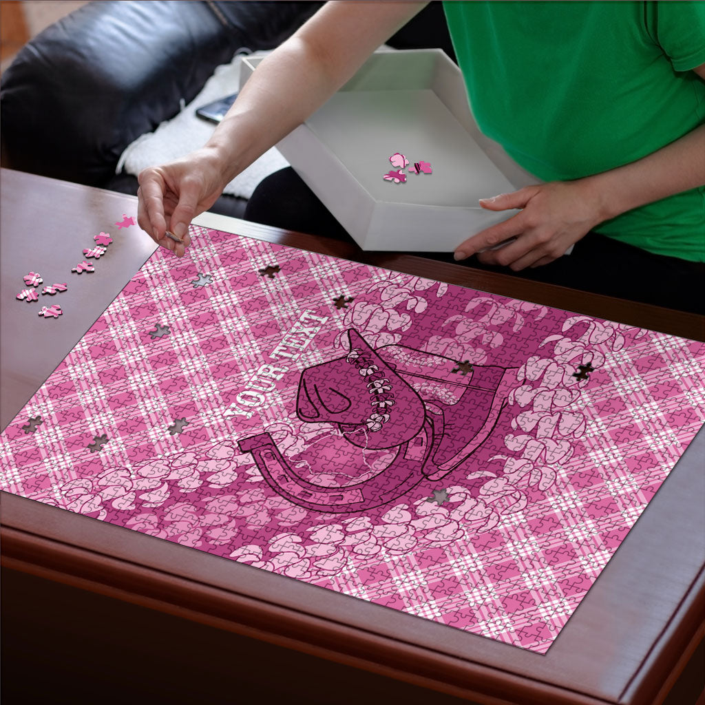 Alaka Hawaii Cowboy Palaka Motifs Personalised Puzzle Paniolo Festival Puakenikeni Lei LT14 - Polynesian Pride