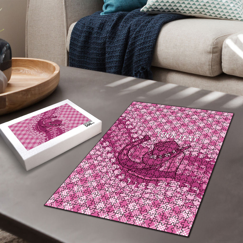 Alaka Hawaii Cowboy Palaka Motifs Personalised Puzzle Paniolo Festival Puakenikeni Lei LT14 - Polynesian Pride