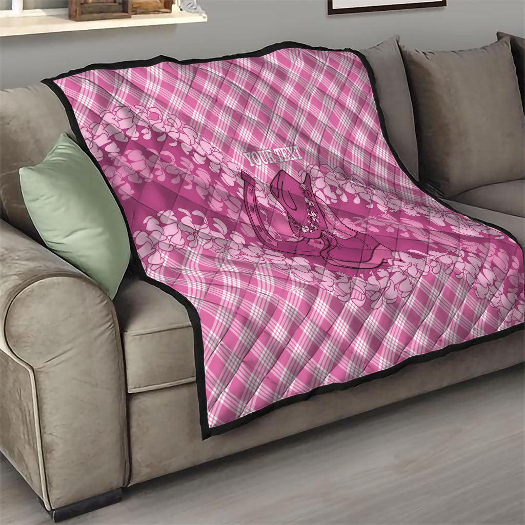 Alaka Hawaii Cowboy Palaka Motifs Personalised Quilt Paniolo Festival Puakenikeni Lei LT14 - Polynesian Pride
