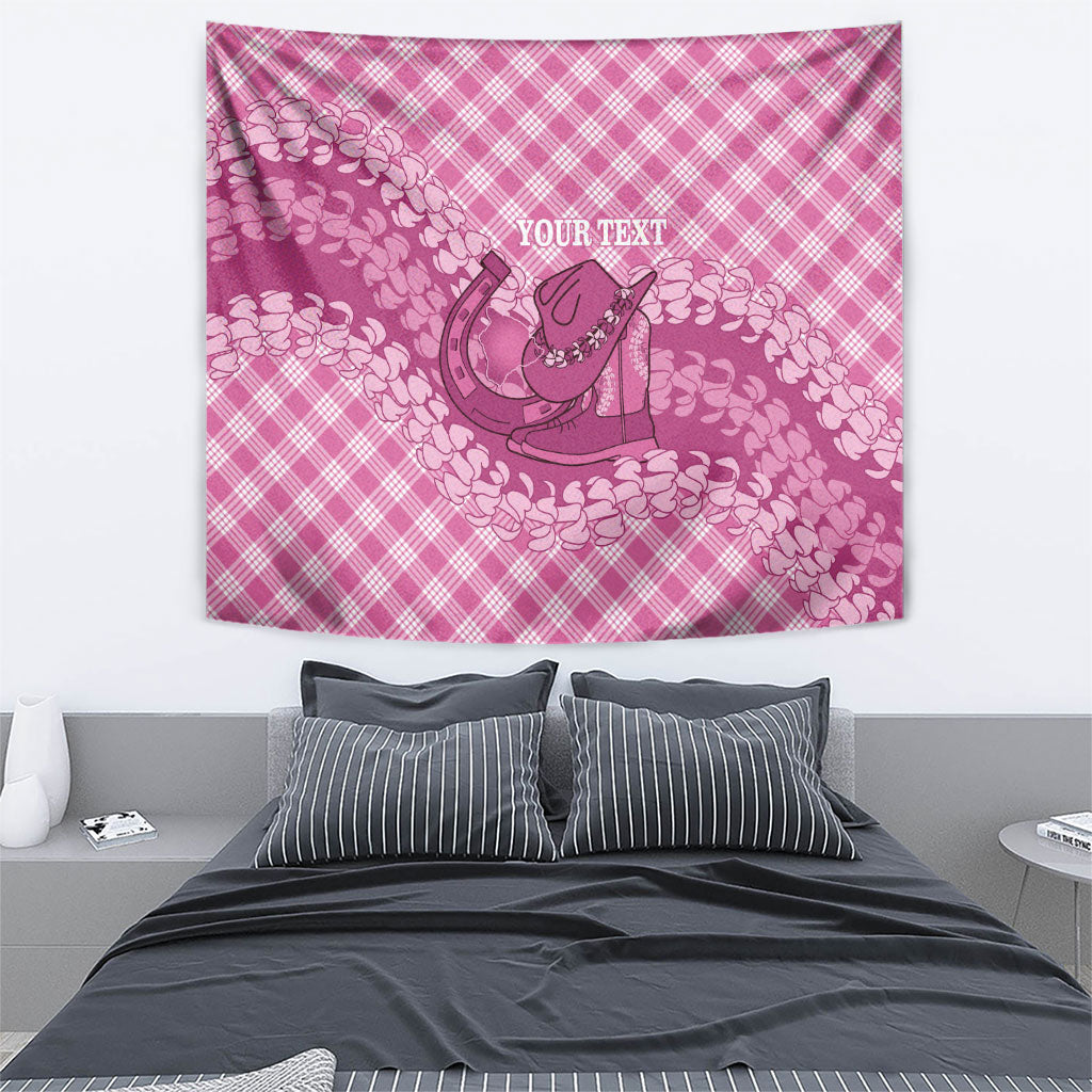 Alaka Hawaii Cowboy Palaka Motifs Personalised Tapestry Paniolo Festival Puakenikeni Lei LT14 - Polynesian Pride