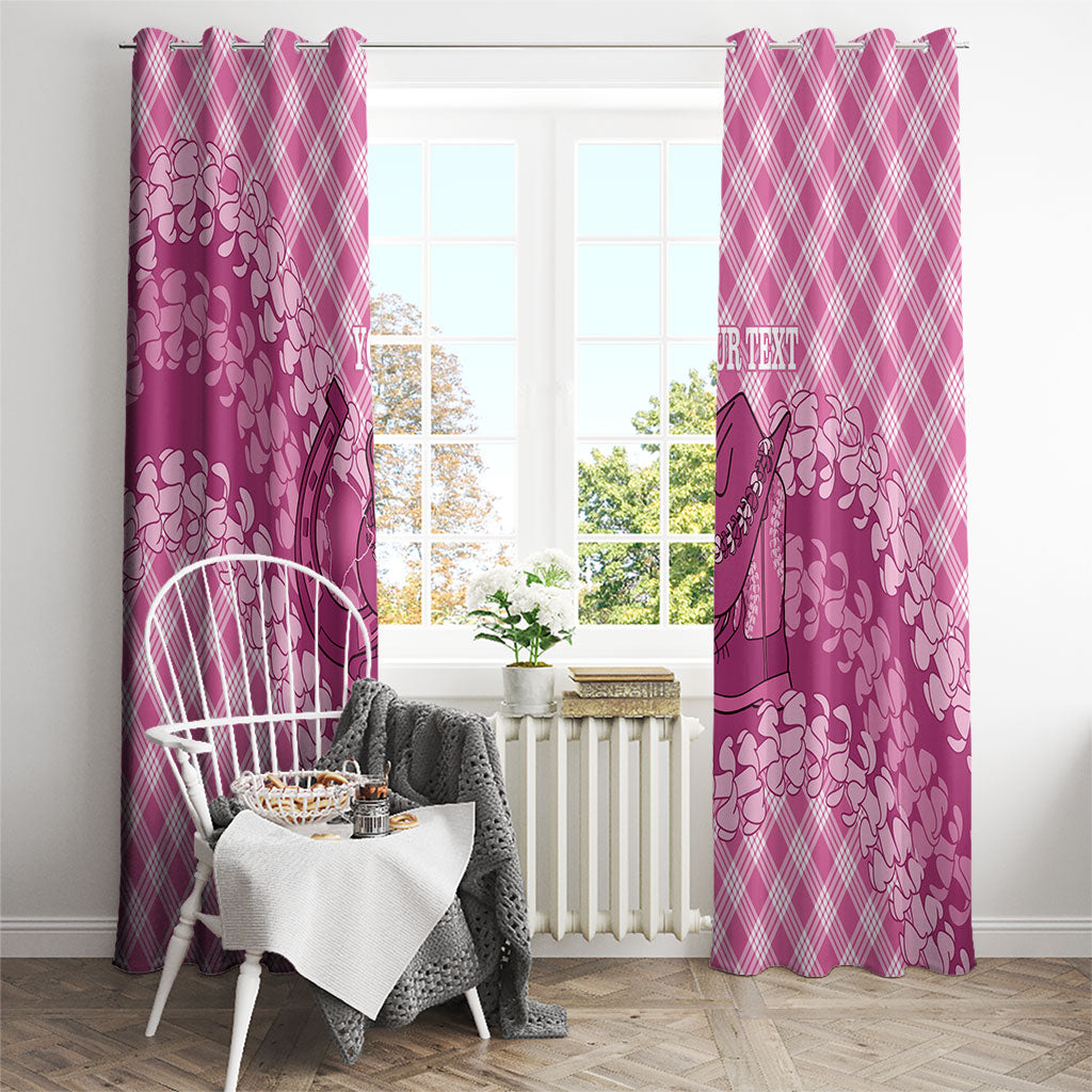 Alaka Hawaii Cowboy Palaka Motifs Personalised Window Curtain Paniolo Festival Puakenikeni Lei LT14 - Polynesian Pride