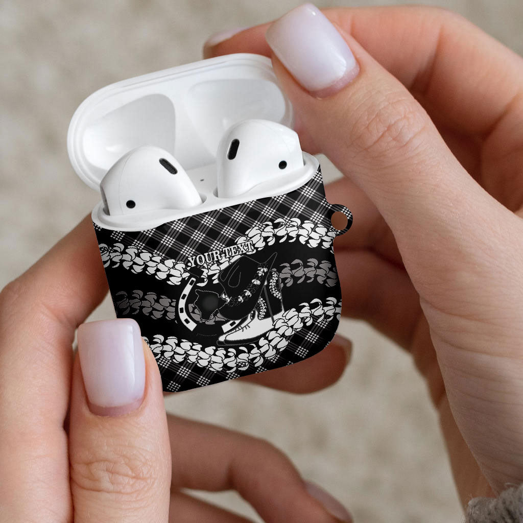 Eleele Hawaii Cowboy Palaka Motifs Personalised AirPods Case Paniolo Festival Puakenikeni Lei LT14 - Polynesian Pride