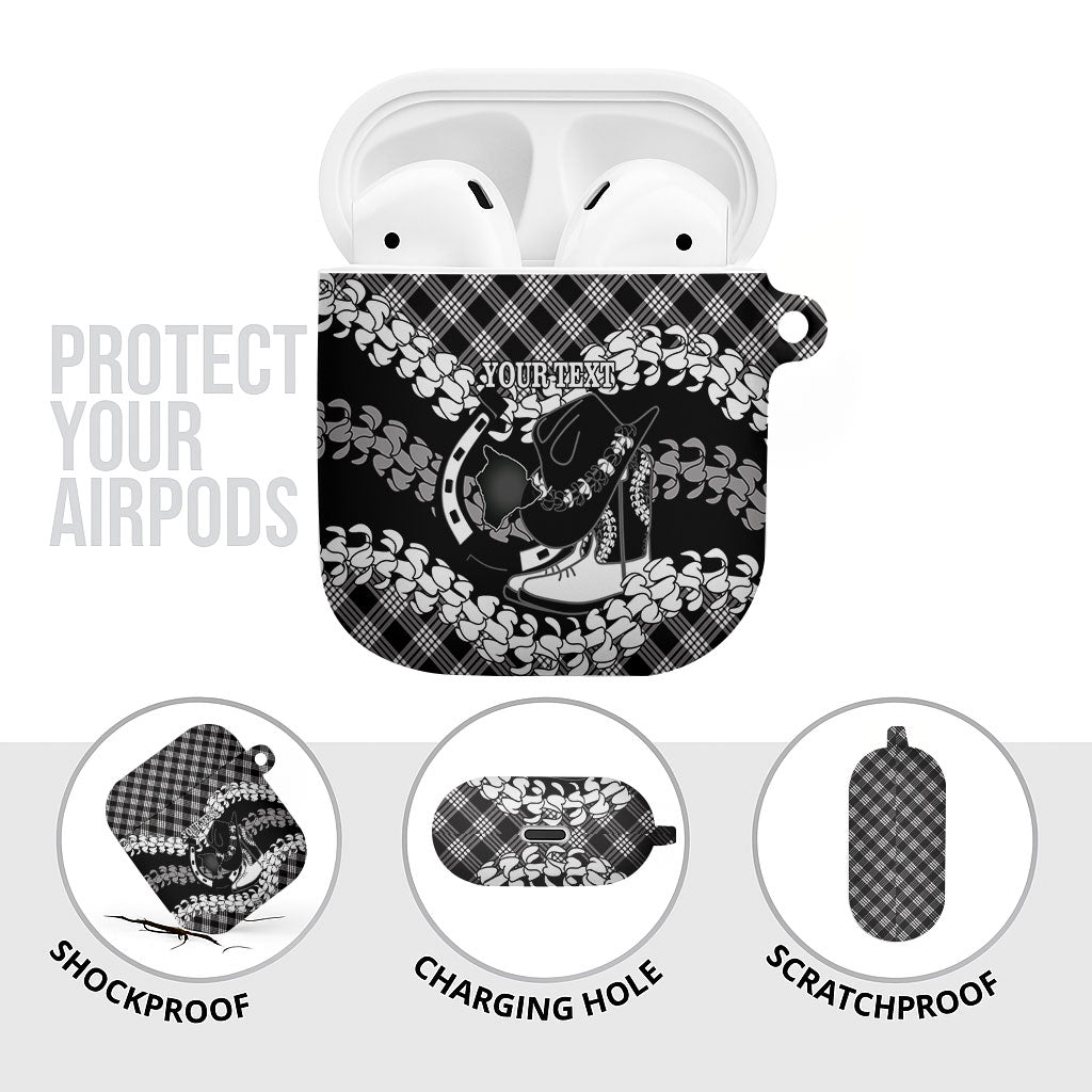 Eleele Hawaii Cowboy Palaka Motifs Personalised AirPods Case Paniolo Festival Puakenikeni Lei LT14 - Polynesian Pride