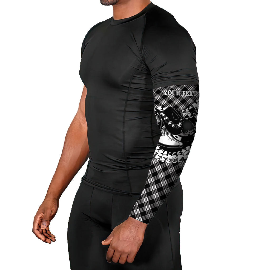 Eleele Hawaii Cowboy Palaka Motifs Personalised Arm Sleeves Paniolo Festival Puakenikeni Lei LT14 - Polynesian Pride