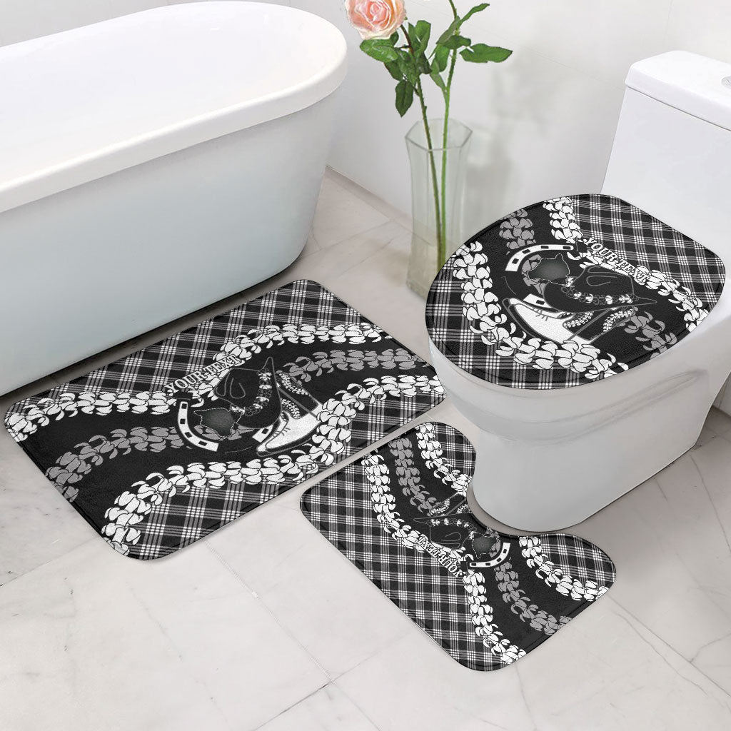 Eleele Hawaii Cowboy Palaka Motifs Personalised Bathroom Set Paniolo Festival Puakenikeni Lei LT14 - Polynesian Pride