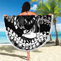Eleele Hawaii Cowboy Palaka Motifs Personalised Beach Blanket Paniolo Festival Puakenikeni Lei LT14 - Polynesian Pride