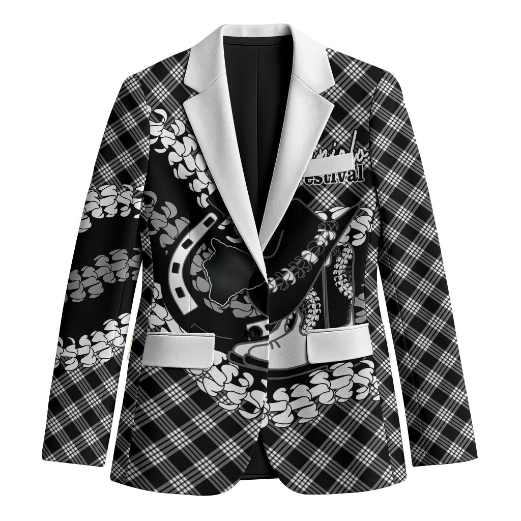 Eleele Hawaii Cowboy Palaka Motifs Personalised Blazer Paniolo Festival Puakenikeni Lei