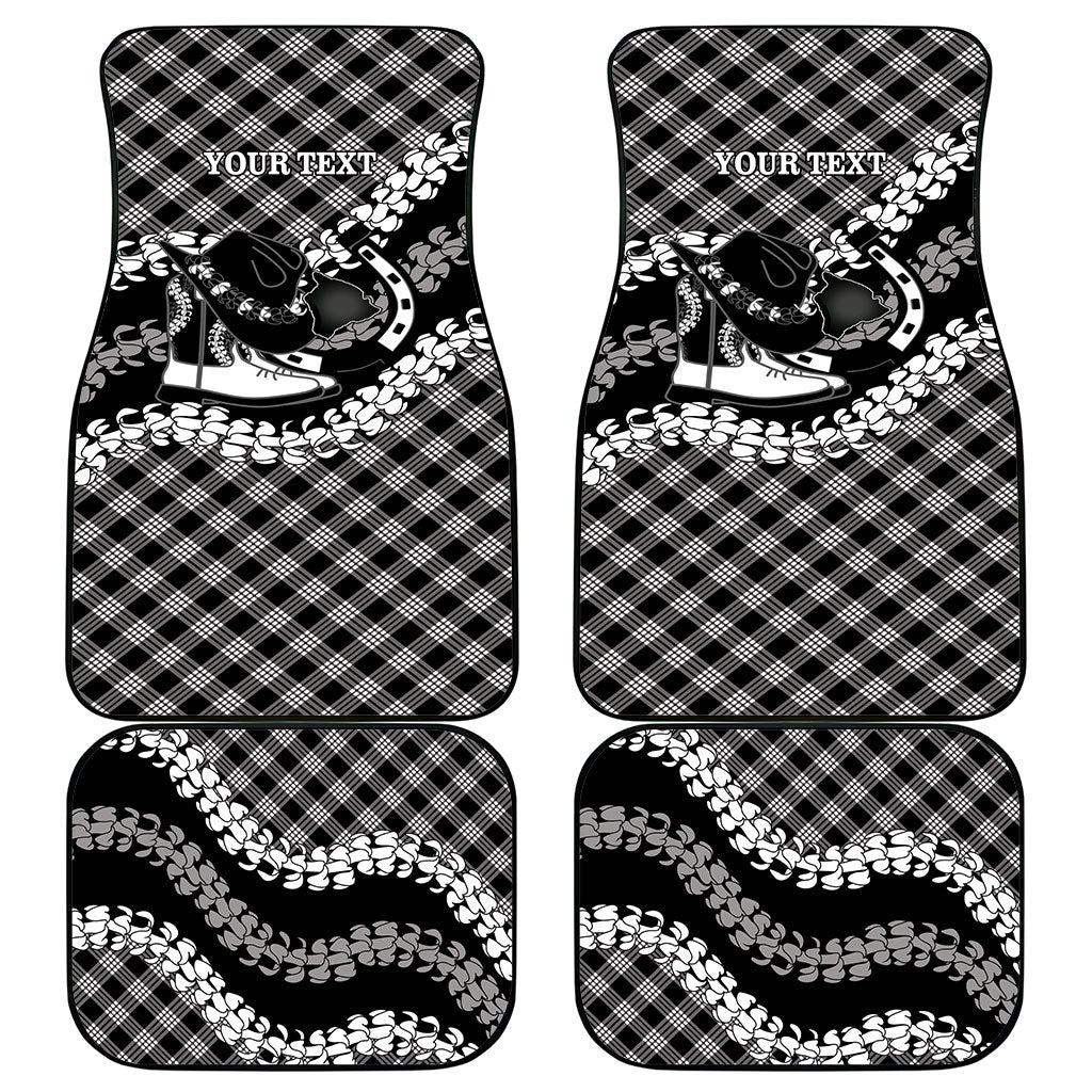 Eleele Hawaii Cowboy Palaka Motifs Personalised Car Mats Paniolo Festival Puakenikeni Lei LT14 - Polynesian Pride