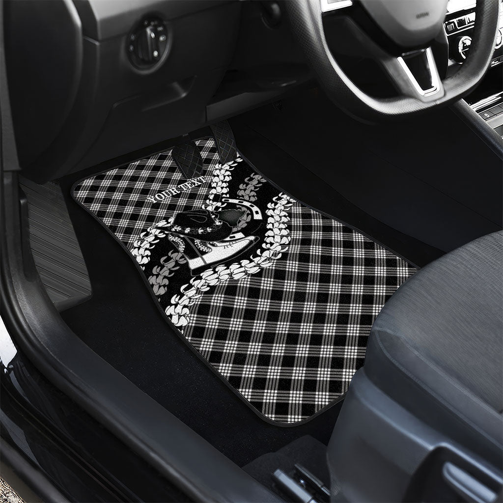 Eleele Hawaii Cowboy Palaka Motifs Personalised Car Mats Paniolo Festival Puakenikeni Lei LT14 - Polynesian Pride