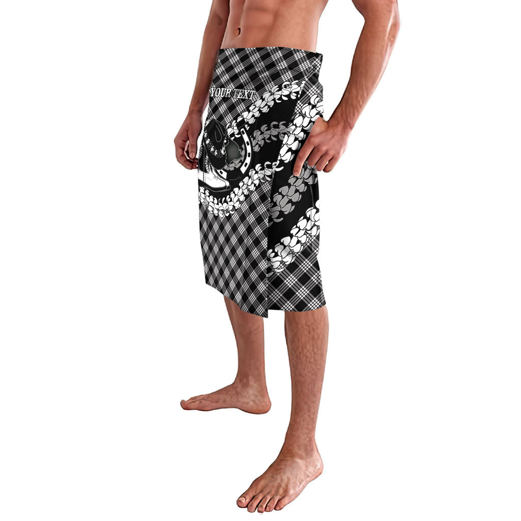 Eleele Hawaii Cowboy Palaka Motifs Personalised Lavalava Paniolo Festival Puakenikeni Lei LT14 - Polynesian Pride