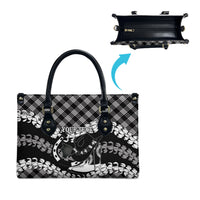 Eleele Hawaii Cowboy Palaka Motifs Personalised Leather Bag Paniolo Festival Puakenikeni Lei LT14 - Polynesian Pride