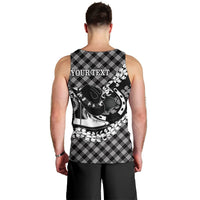 Eleele Hawaii Cowboy Palaka Motifs Personalised Men Tank Top Paniolo Festival Puakenikeni Lei LT14 - Polynesian Pride