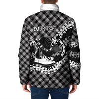Eleele Hawaii Cowboy Palaka Motifs Personalised Padded Jacket Paniolo Festival Puakenikeni Lei LT14 - Polynesian Pride