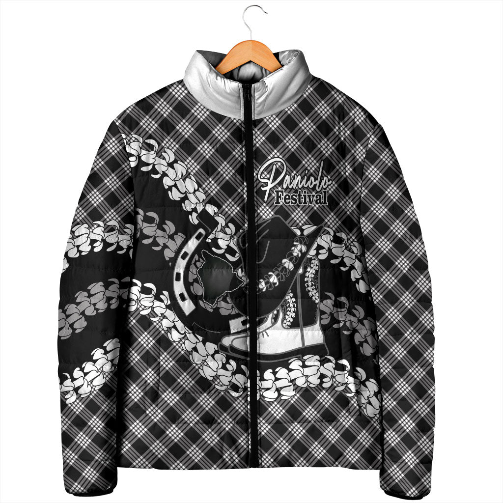 Eleele Hawaii Cowboy Palaka Motifs Personalised Padded Jacket Paniolo Festival Puakenikeni Lei LT14 - Polynesian Pride