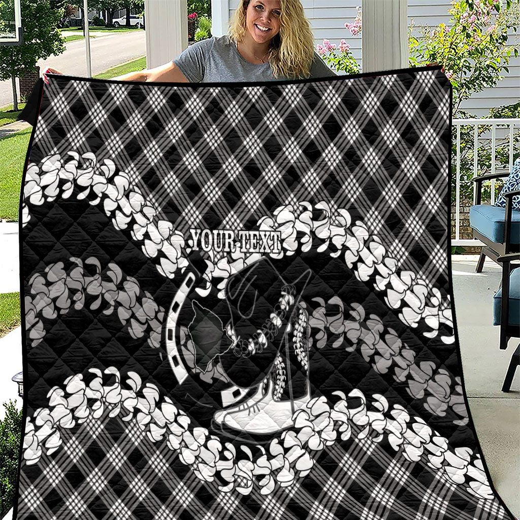Eleele Hawaii Cowboy Palaka Motifs Personalised Quilt Paniolo Festival Puakenikeni Lei