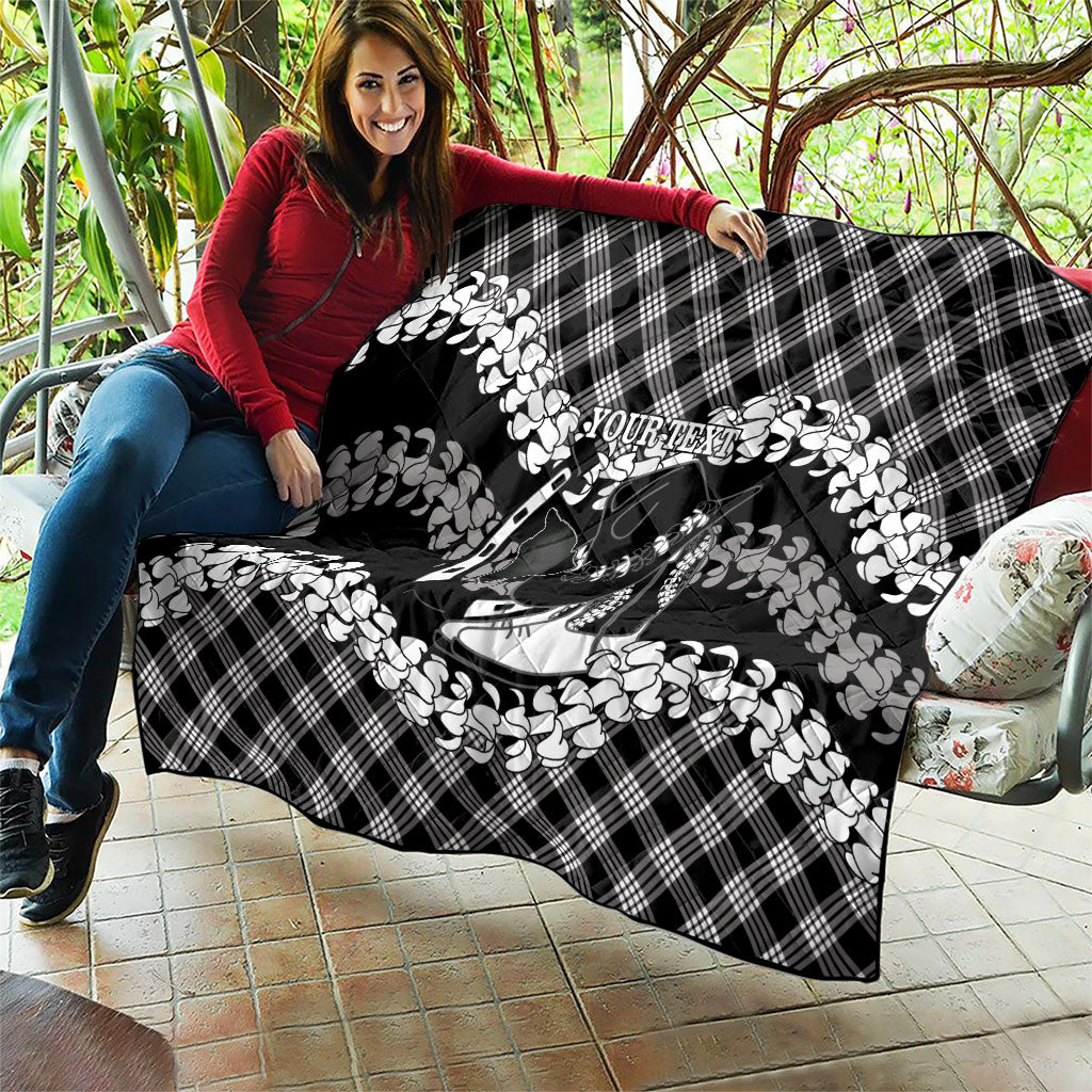 Eleele Hawaii Cowboy Palaka Motifs Personalised Quilt Paniolo Festival Puakenikeni Lei LT14 - Polynesian Pride