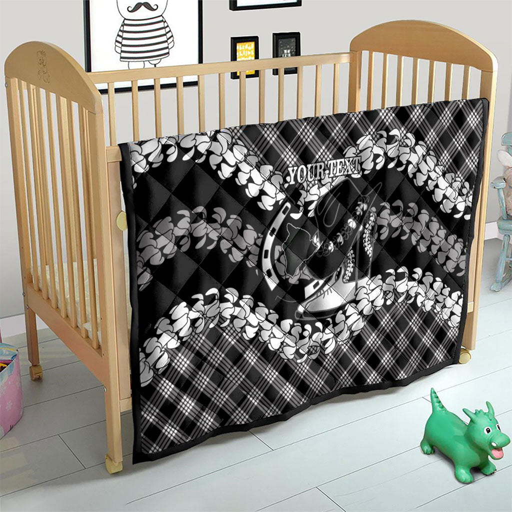 Eleele Hawaii Cowboy Palaka Motifs Personalised Quilt Paniolo Festival Puakenikeni Lei LT14 - Polynesian Pride