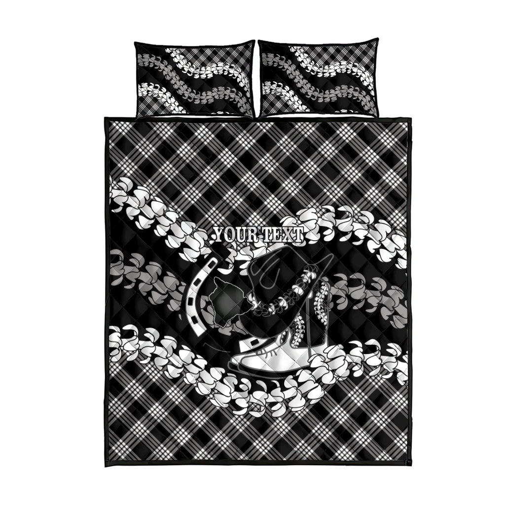 Eleele Hawaii Cowboy Palaka Motifs Personalised Quilt Bed Set Paniolo Festival Puakenikeni Lei LT14 - Polynesian Pride