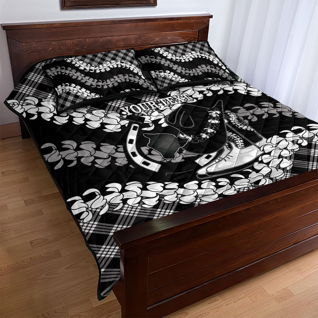 Eleele Hawaii Cowboy Palaka Motifs Personalised Quilt Bed Set Paniolo Festival Puakenikeni Lei LT14 - Polynesian Pride
