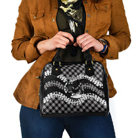 Eleele Hawaii Cowboy Palaka Motifs Personalised Shoulder Handbag Paniolo Festival Puakenikeni Lei LT14 - Polynesian Pride