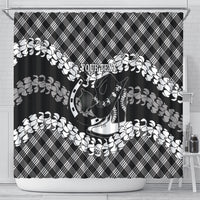 Eleele Hawaii Cowboy Palaka Motifs Personalised Shower Curtain Paniolo Festival Puakenikeni Lei LT14 - Polynesian Pride