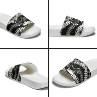 Eleele Hawaii Cowboy Palaka Motifs Personalised Slide Sandals Paniolo Festival Puakenikeni Lei LT14 - Polynesian Pride