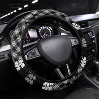 Eleele Hawaii Cowboy Palaka Motifs Steering Wheel Cover Paniolo Festival Puakenikeni Lei LT14 Universal Fit Black - Polynesian Pride
