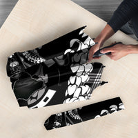 Eleele Hawaii Cowboy Palaka Motifs Personalised Umbrella Paniolo Festival Puakenikeni Lei LT14 - Polynesian Pride