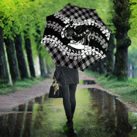 Eleele Hawaii Cowboy Palaka Motifs Personalised Umbrella Paniolo Festival Puakenikeni Lei LT14 - Polynesian Pride