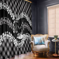Eleele Hawaii Cowboy Palaka Motifs Personalised Window Curtain Paniolo Festival Puakenikeni Lei LT14 - Polynesian Pride
