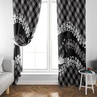 Eleele Hawaii Cowboy Palaka Motifs Personalised Window Curtain Paniolo Festival Puakenikeni Lei LT14 - Polynesian Pride