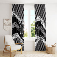 Eleele Hawaii Cowboy Palaka Motifs Personalised Window Curtain Paniolo Festival Puakenikeni Lei LT14 - Polynesian Pride