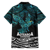 New Zealand Sulphur-crested Cockatoo Family Matching Long Sleeve Bodycon Dress and Hawaiian Shirt Aotearoa Maori Mix Paua Shell LT14 - Polynesian Pride