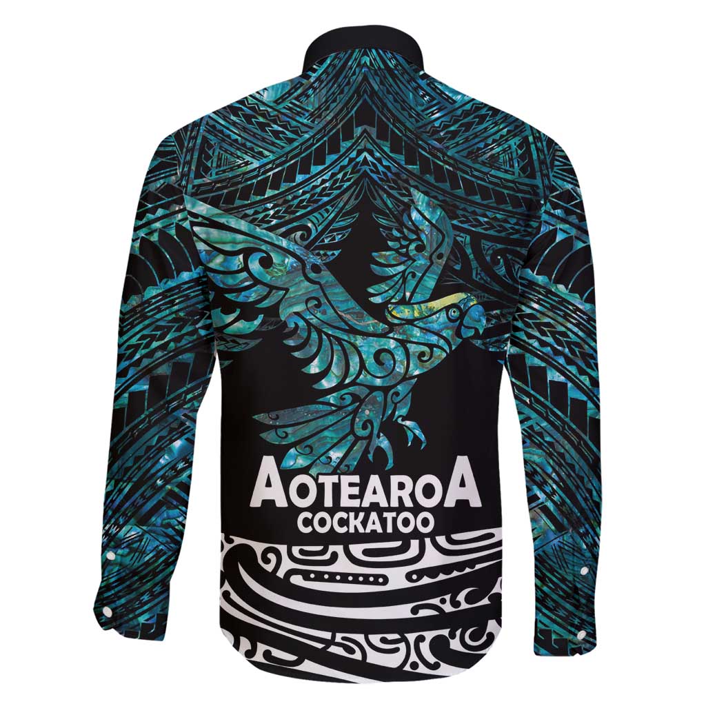 New Zealand Sulphur-crested Cockatoo Family Matching Mermaid Dress and Hawaiian Shirt Aotearoa Maori Mix Paua Shell LT14 - Polynesian Pride