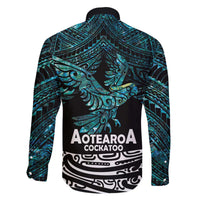 New Zealand Sulphur-crested Cockatoo Family Matching Puletasi and Hawaiian Shirt Aotearoa Maori Mix Paua Shell LT14 - Polynesian Pride