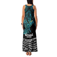 New Zealand Sulphur-crested Cockatoo Family Matching Tank Maxi Dress and Hawaiian Shirt Aotearoa Maori Mix Paua Shell LT14 - Polynesian Pride