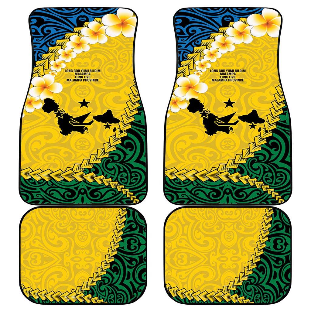 Malampa Province Car Mats Vanuatu Map - Plumeria Flag Color