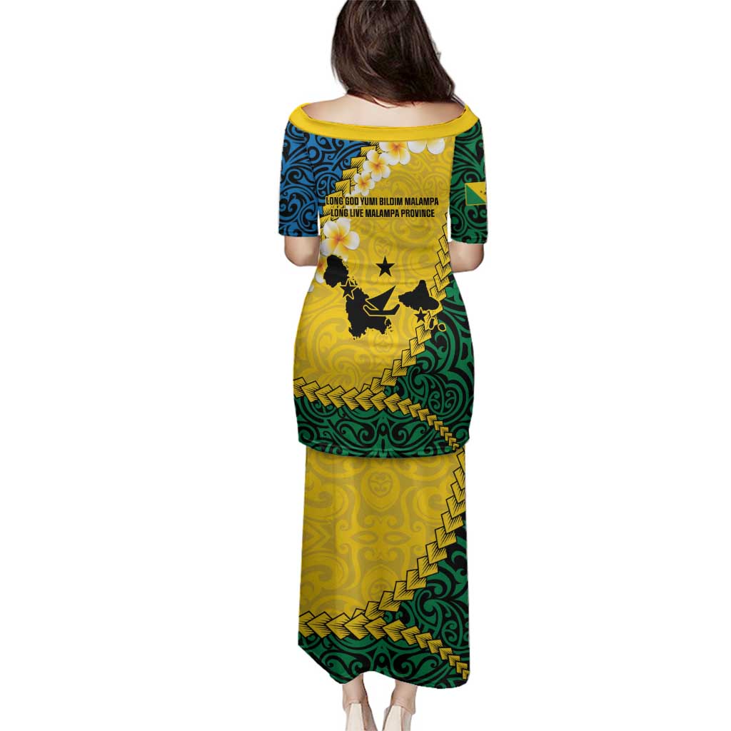 Malampa Province Family Matching Puletasi and Hawaiian Shirt Vanuatu Map - Plumeria Flag Color LT14 - Polynesian Pride