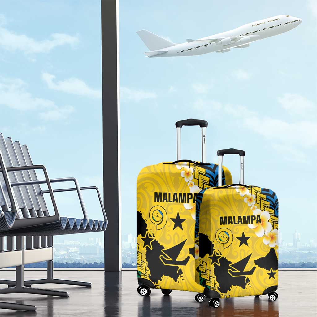 Malampa Province Luggage Cover Vanuatu Map - Plumeria Flag Color