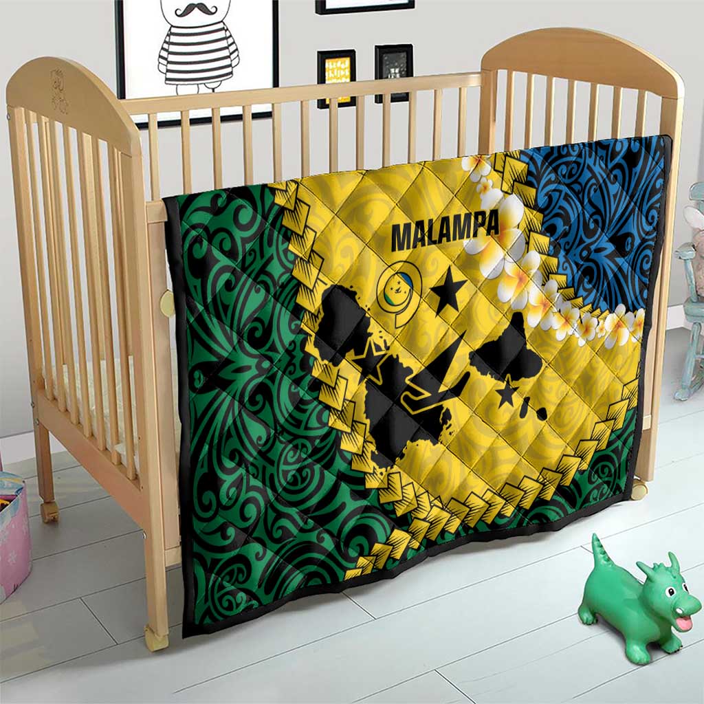 Malampa Province Quilt Vanuatu Map - Plumeria Flag Color