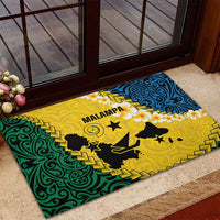 Malampa Province Rubber Doormat Vanuatu Map - Plumeria Flag Color