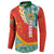 Penama Province Button Sweatshirt Vanuatu Map - Plumeria Flag Color