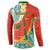 Penama Province Button Sweatshirt Vanuatu Map - Plumeria Flag Color