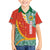 Penama Province Family Matching Off The Shoulder Long Sleeve Dress and Hawaiian Shirt Vanuatu Map - Plumeria Flag Color