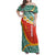 Penama Province Family Matching Off Shoulder Maxi Dress and Hawaiian Shirt Vanuatu Map - Plumeria Flag Color