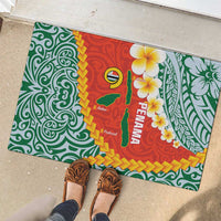 Penama Province Rubber Doormat Vanuatu Map - Plumeria Flag Color