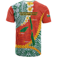 Penama Province T Shirt Vanuatu Map - Plumeria Flag Color