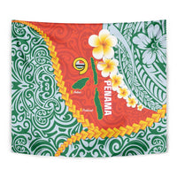 Penama Province Tapestry Vanuatu Map - Plumeria Flag Color