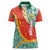Penama Province Women Polo Shirt Vanuatu Map - Plumeria Flag Color